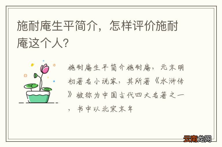 施耐庵生平简介，怎样评价施耐庵这个人？