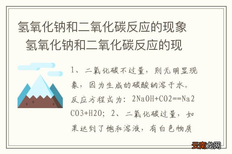 氢氧化钠和二氧化碳反应的现象氢氧化钠和二氧化碳反应的现象是什么