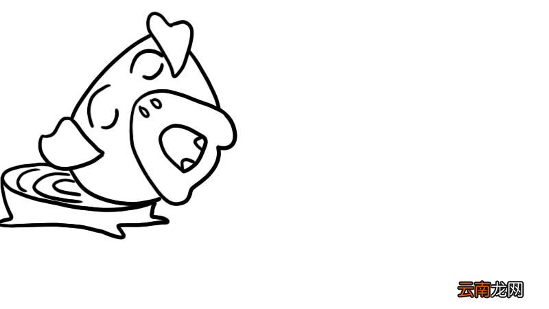 贪睡的沙皮狗简笔画