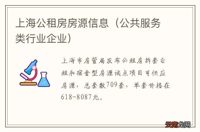 公共服务类行业企业 上海公租房房源信息