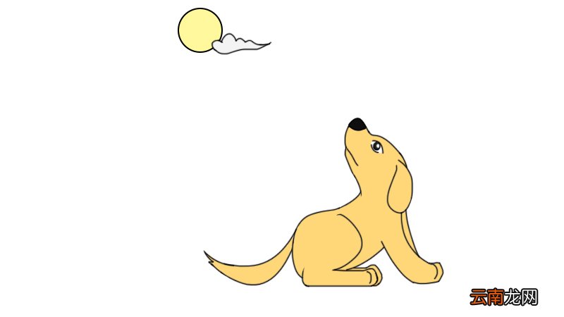 天狗望月简笔画天狗望月简笔画的画法