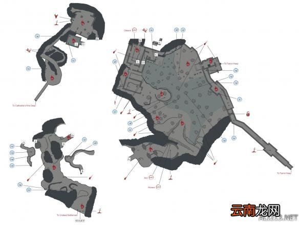 《黑暗之魂3》官方流程路线图一览 收集品、BOSS位置 灰烬墓地&amp;传火祭祀场