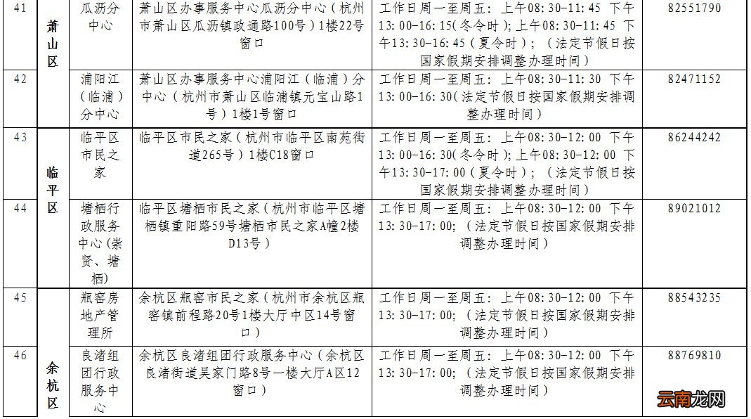 2022杭州房屋租赁登记备案办理地址+咨询电话