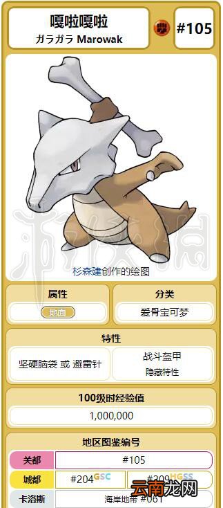 精灵宝可梦Let's Go嘎啦嘎啦配招资料大全 嘎啦嘎啦进化图鉴 基本介绍
