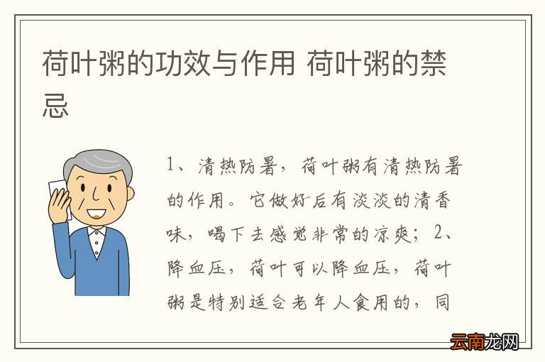荷叶粥的功效与作用 荷叶粥的禁忌