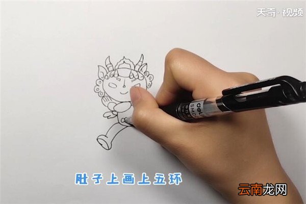 福娃迎迎简笔画