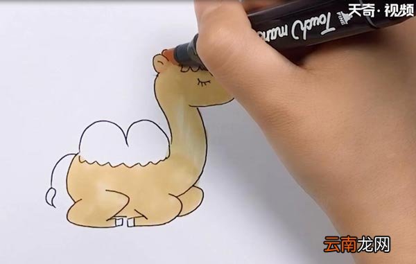 双峰骆驼简笔画