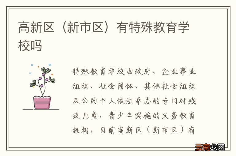 新市区 高新区有特殊教育学校吗
