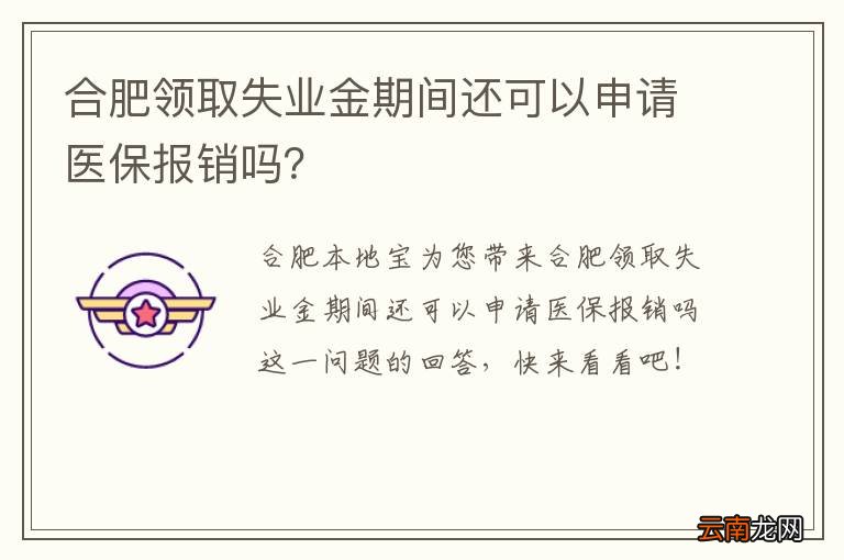 合肥领取失业金期间还可以申请医保报销吗？