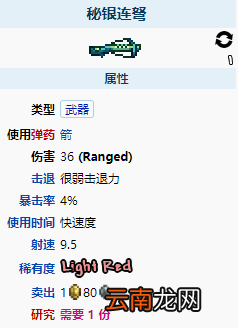 泰拉瑞亚秘银连弩怎么样 泰拉瑞亚秘银连弩图鉴介绍