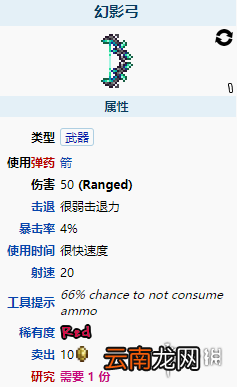 泰拉瑞亚幻影弓怎么样 泰拉瑞亚幻影弓图鉴介绍