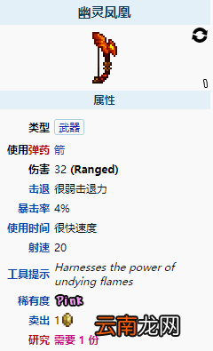 泰拉瑞亚幽灵凤凰怎么样 泰拉瑞亚幽灵凤凰图鉴介绍