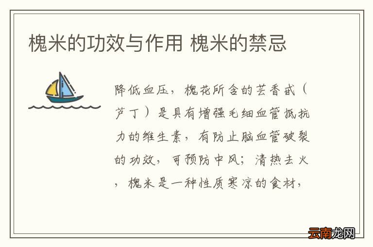 槐米的功效与作用 槐米的禁忌