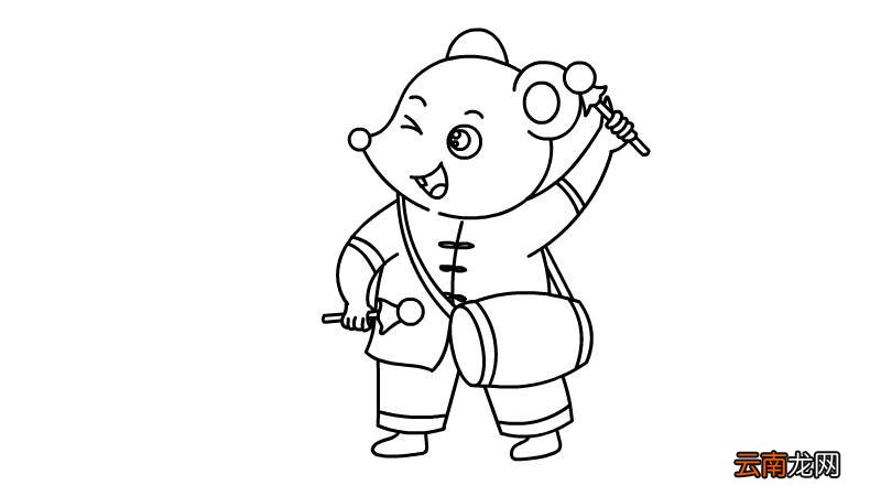 元旦老鼠简笔画 鼠年元旦的简笔画