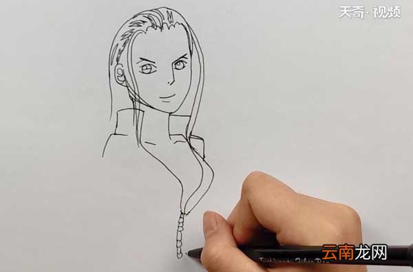 海贼王罗宾简笔画