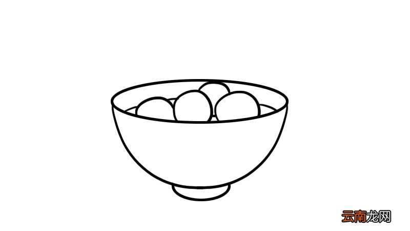 冬至简笔画汤圆