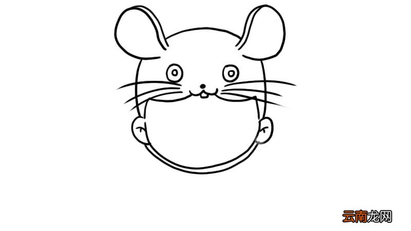 鼠头帽子头像简笔画