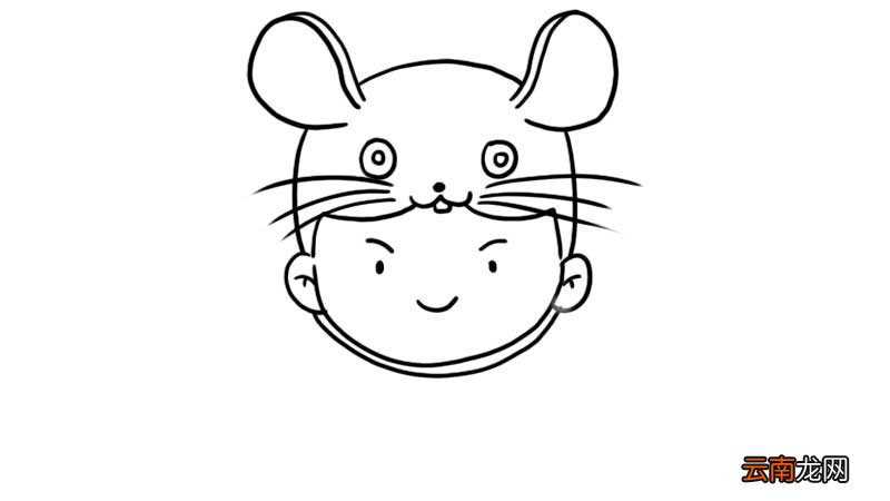 鼠头帽子头像简笔画