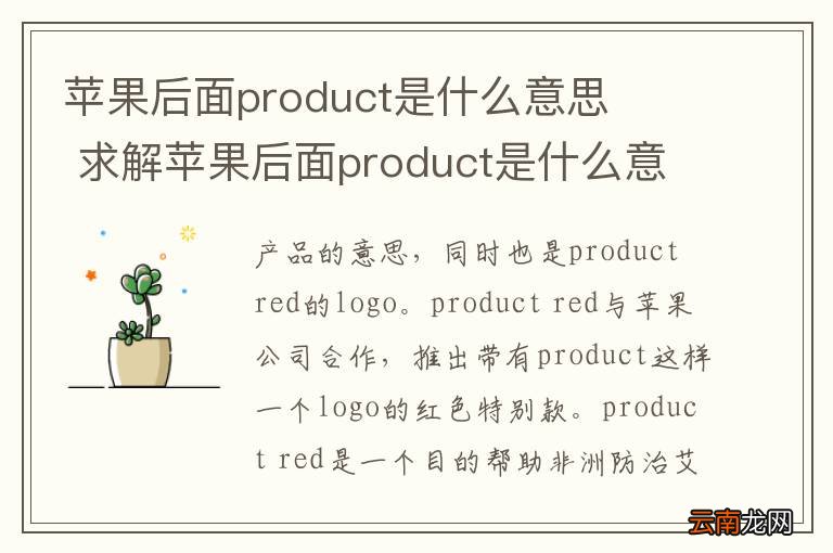 苹果后面product是什么意思求解苹果后面product是什么意思