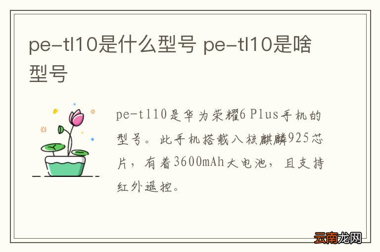 pe-tl10是什么型号 pe-tl10是啥型号