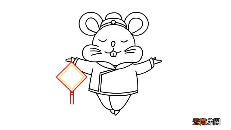 鼠年福字简笔画画法