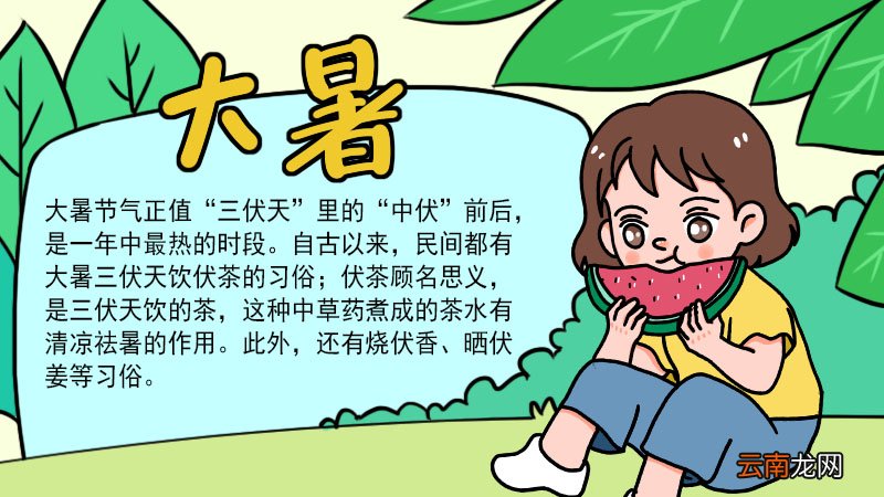 大暑手抄报大暑手抄报画法