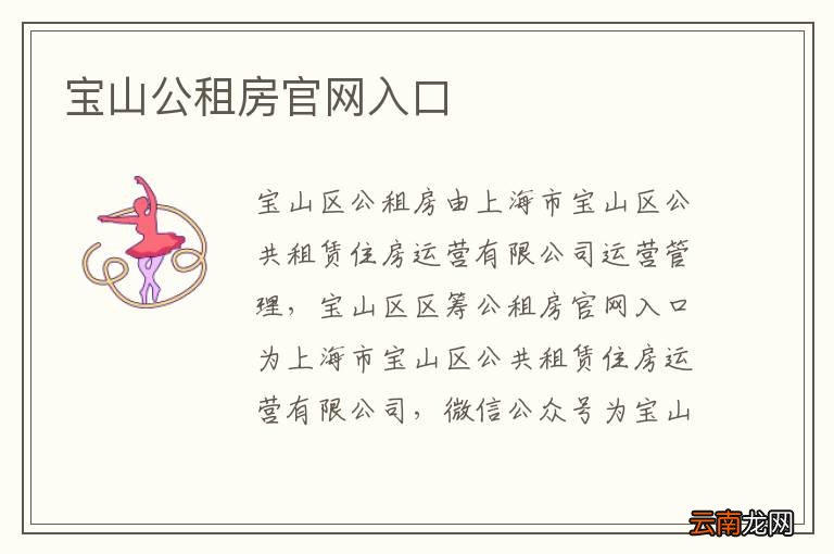 宝山公租房官网入口