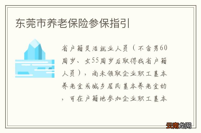 东莞市养老保险参保指引