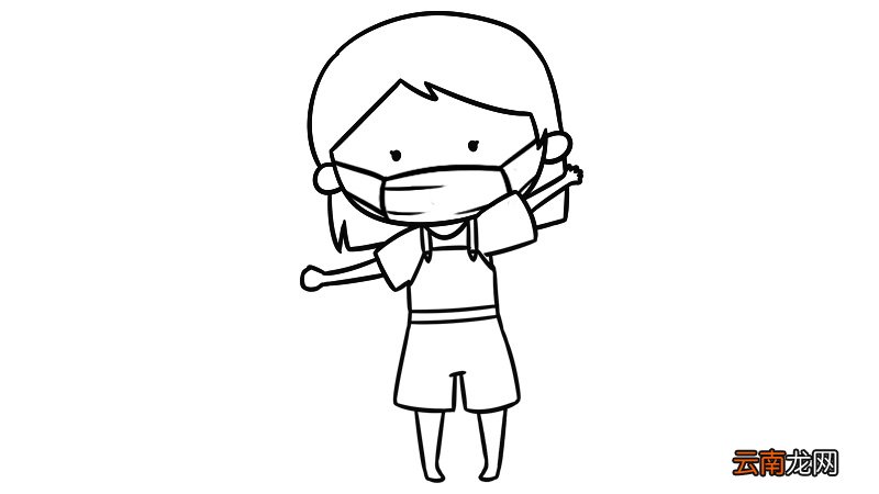 武汉加油简笔画 团结一心