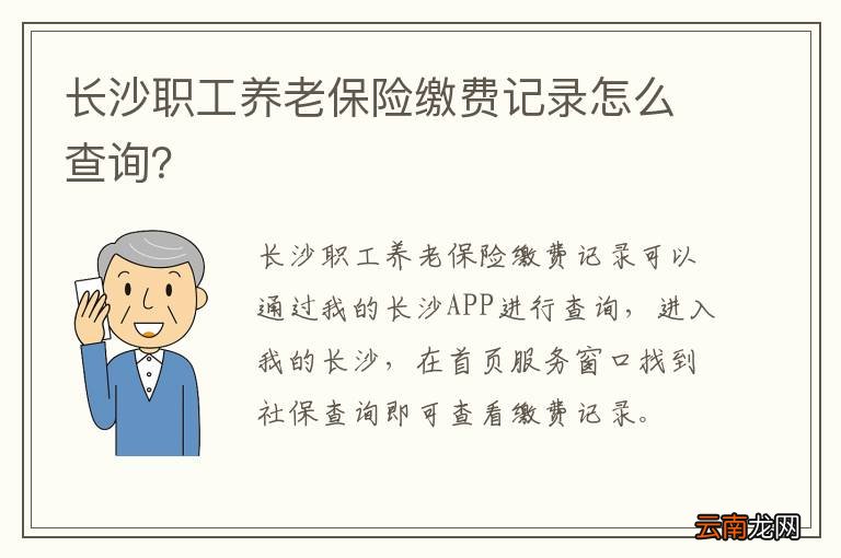 长沙职工养老保险缴费记录怎么查询？