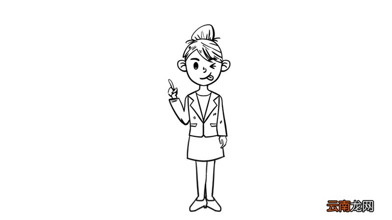 漫画女生简笔画