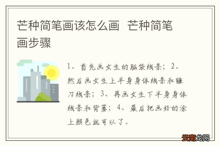 芒种简笔画该怎么画芒种简笔画步骤