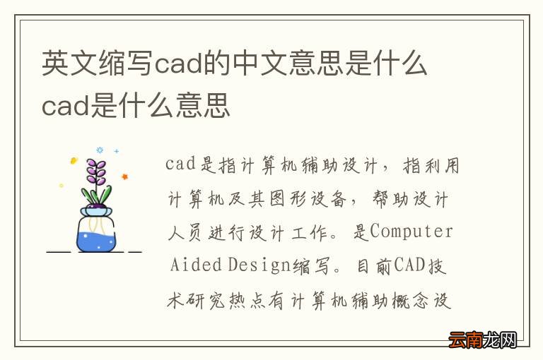 英文缩写cad的中文意思是什么 cad是什么意思
