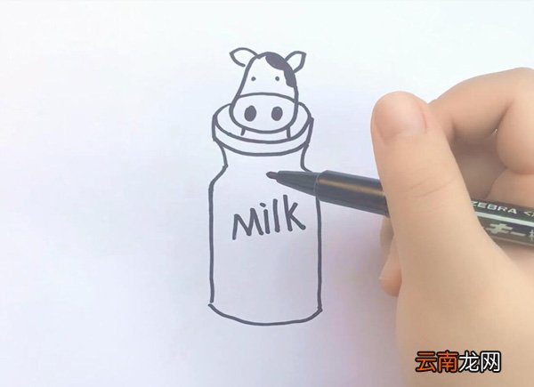 牛奶瓶简笔画