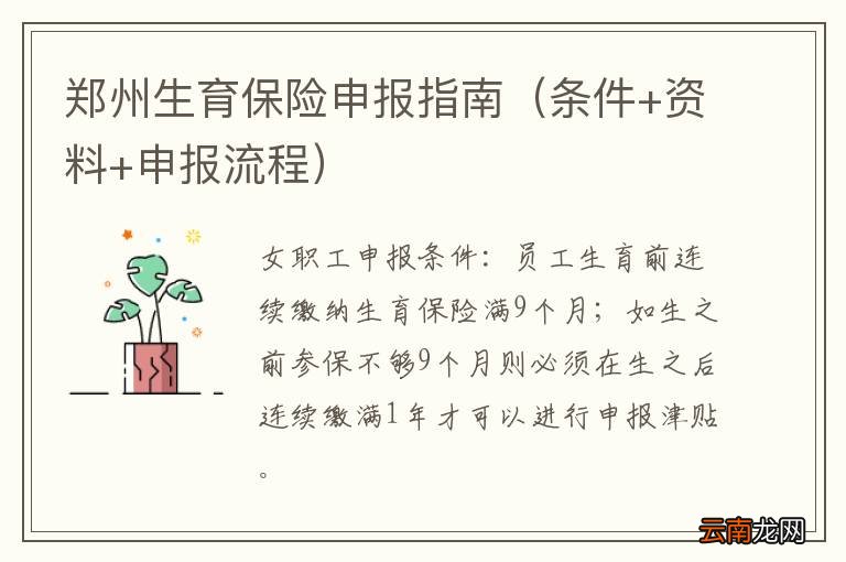 条件+资料+申报流程 郑州生育保险申报指南