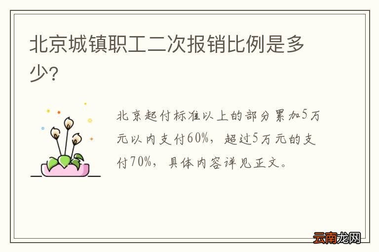 北京城镇职工二次报销比例是多少?