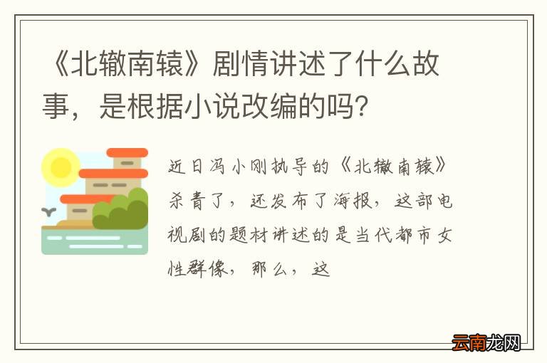 《北辙南辕》剧情讲述了什么故事，是根据小说改编的吗？