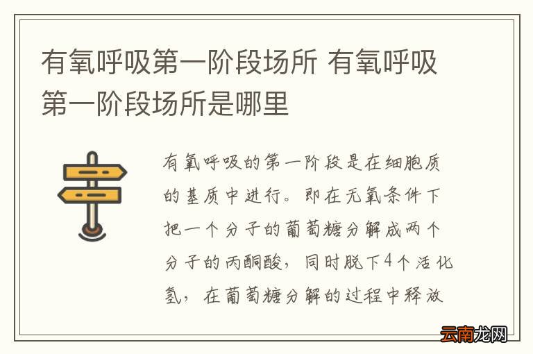 有氧呼吸第一阶段场所 有氧呼吸第一阶段场所是哪里