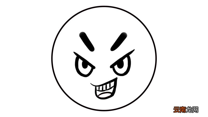 邪恶的表情简笔画怎么画邪恶的表情简笔画画法