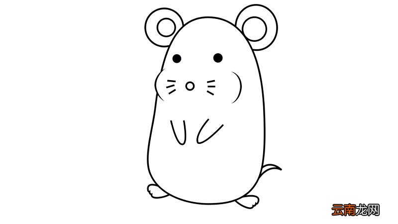 一笔画老鼠简笔画