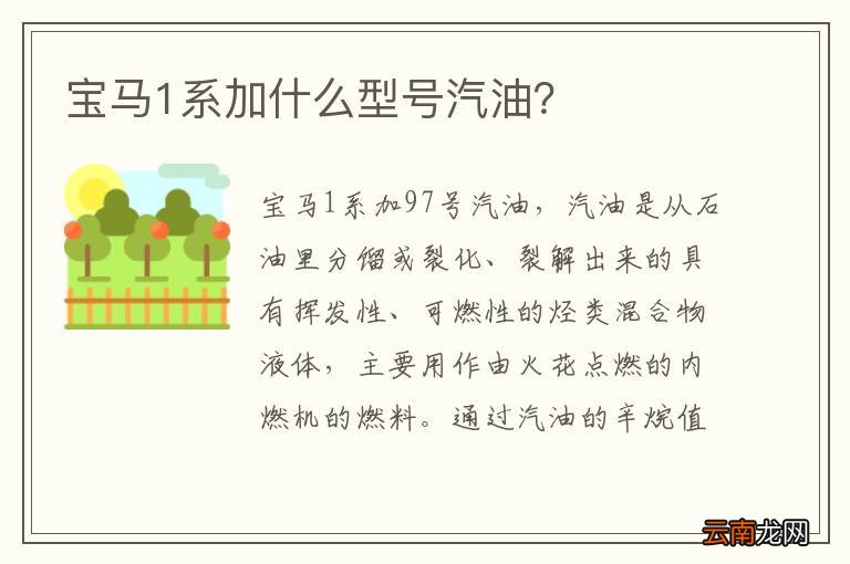 宝马1系加什么型号汽油？