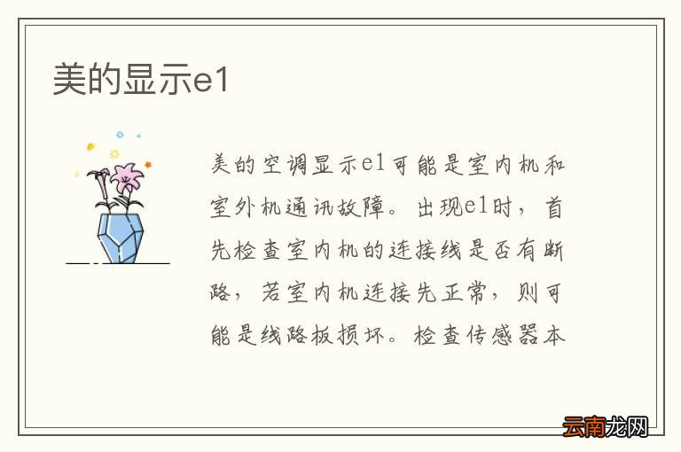 美的显示e1