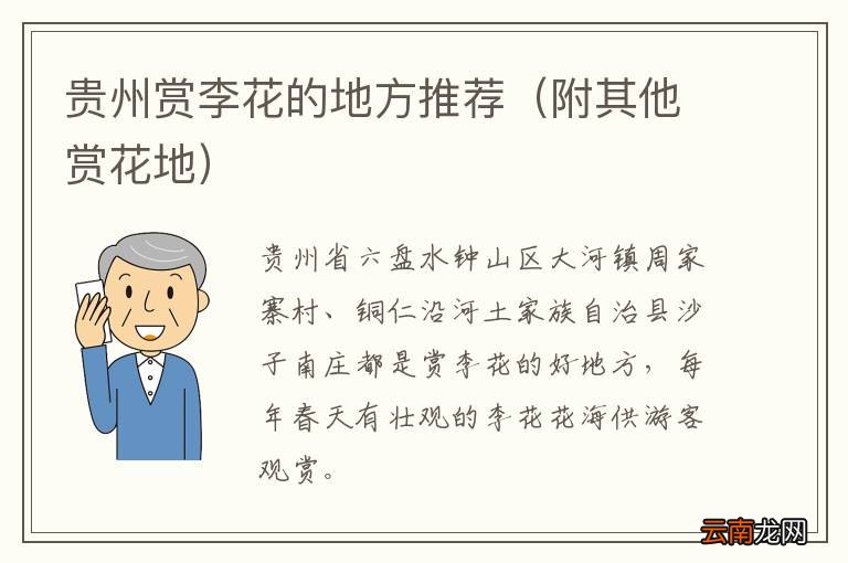 附其他赏花地 贵州赏李花的地方推荐
