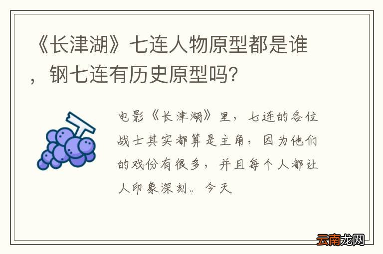 《长津湖》七连人物原型都是谁，钢七连有历史原型吗？