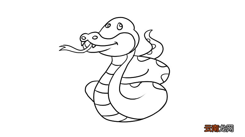 巨蟒怎么画简笔画怎么画巨蟒简笔画