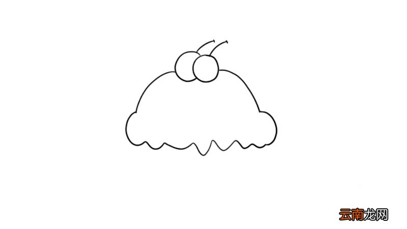 小蛋糕简笔画 小蛋糕的画法