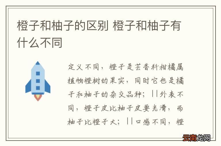 橙子和柚子的区别 橙子和柚子有什么不同