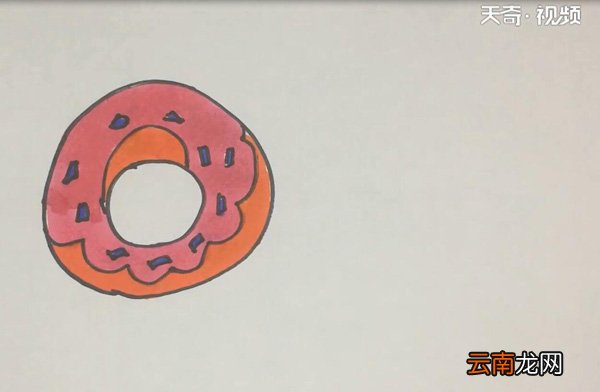 甜甜圈的简笔画