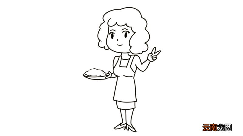 我的妈妈是厨师简笔画怎么画我的妈妈是厨师简笔画画法