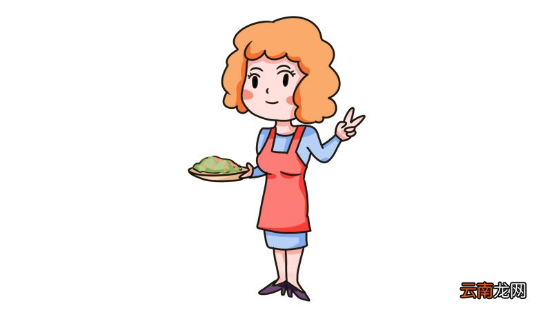 我的妈妈是厨师简笔画怎么画我的妈妈是厨师简笔画画法